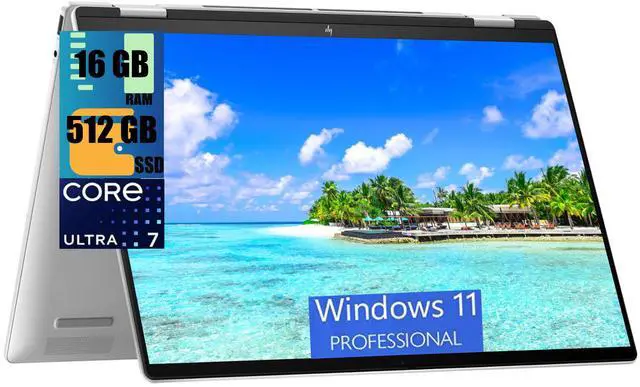 Main image of HP Envy X360 16 Laptop, 16" FHD+ Touchscreen, Intel Core Ultra 7 155U 12 cores Processor, Intel UHD Graphics, 16GB  DDR4  512GB   PCIe SSD, Wi-Fi 6 + Bluetooth, Windows 11 Pro