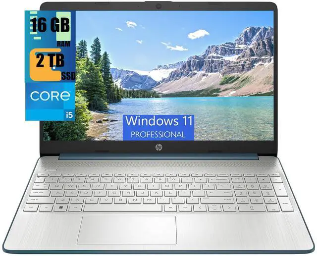 Main image of HP 15 Laptop, 15.6" FHD (1920 x 1080) Display, Intel Core i5-1235U 10 Cores Processor, Intel Iris Xe Graphics, 16GB DDR4  2TB PCIe SSD, Bluetooth, HDMI, WiFi 5, Windows 11 Pro