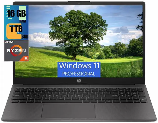 Main image of HP 255 G10 15 Business Laptop, 15.6" FHD Display, AMD Ryzen 5 7530U 6 Cores Processor, AMD Radeon Graphics, 16GB DDR4  1TB PCIe SSD, Webcam, HDMI, Wi-Fi 6, Windows 11 Pro