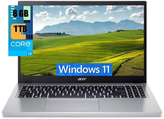 Main image of Acer Aspire Go 15 Slim Laptop, 15.6" Full HD Display, Intel Core i3-N305 8 Cores Processor, Intel UHD Graphics, 8GB DDR4  1TB PCIe SSD, Wi-Fi 6, Bluetooth 5.1, HDMI, Webcam, Windows 11 Home