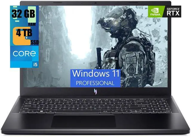 Main image of Acer Nitro V 15 Gaming Laptop, 15.6" FHD 144Hz Display, Intel Core i5-13420H 8 cores Processor, NVIDIA GeForce RTX 2050 4GB GDDR6, 32GB DDR5  4TB  PCIe SSD, Backlit Keyboard, WiFi 6, Windows 11 Pro