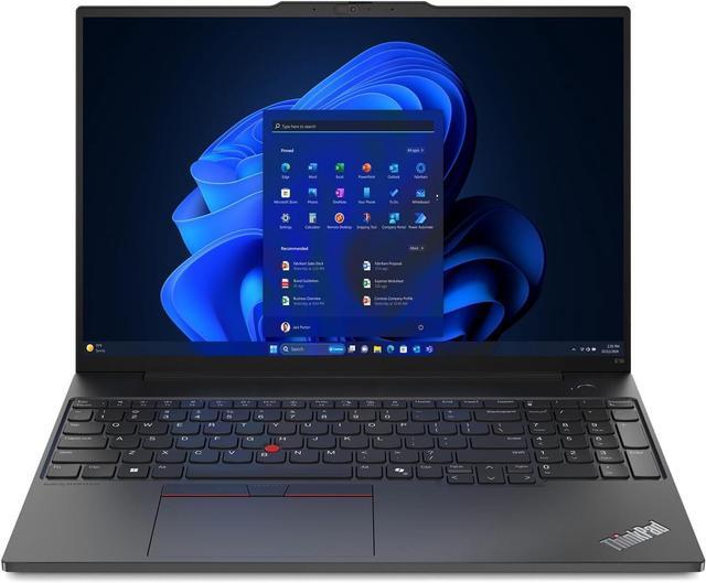 Alt view image 2 of 7 - Lenovo ThinkPad E16 Business Laptop, 16" FHD+ Display, AMD Ryzen 5 7530U 6 Cores Processor, AMD Radeon Graphics, 40GB DDR4  2TB PCIe SSD, Webcam, Fingerprint Reader, Wi-Fi 6, Windows 11 Pro