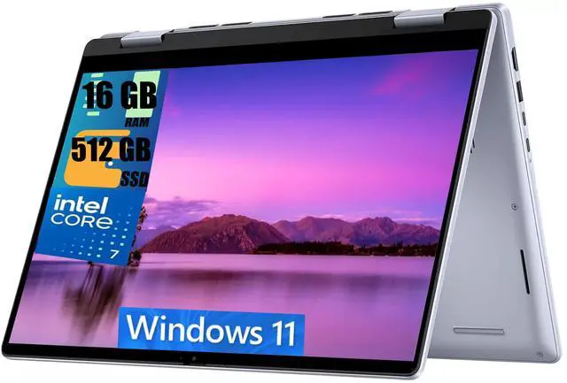 Main image of DELL Inspiron 14 7440 2-in-1 Laptop, 14" FHD+ (1920 x 1200) Touchscreen, Intel Core 7 150U 10-core Processor, Intel Graphics, 16GB DDR4  512GB PCIe SSD, Wi-Fi + Bluetooth, Windows 11