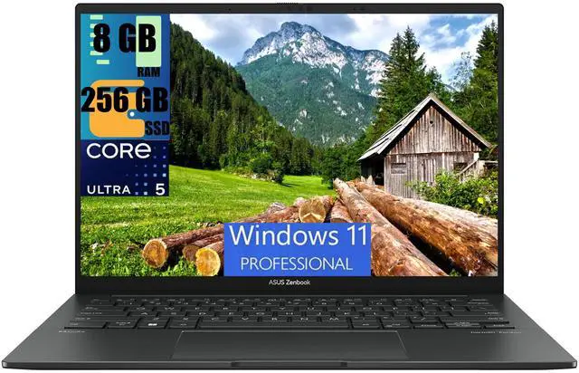 Main image of ASUS ZenBook 14 Pro OLED Business Laptop, 14" FHD+ (1920 x 1200) Touchscreen, Intel Core Ultra 5 125H Processor, Intel Graphics, 8GB  DDR4  256GB  PCIe SSD, FHD Webcam, Windows 11 Pro