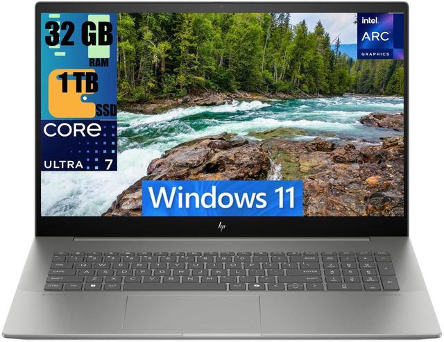 Main image of HP Envy 17 Laptop, 17.3" 4K UHD (3840 x 2160) Display, Intel Core Ultra 7 155H 16 Cores Processor, Intel Arc Graphics, 32GB DDR4  1TB PCIe SSD, HDMI, Webcam, Backlit KB, Wi-Fi 7, Windows 11