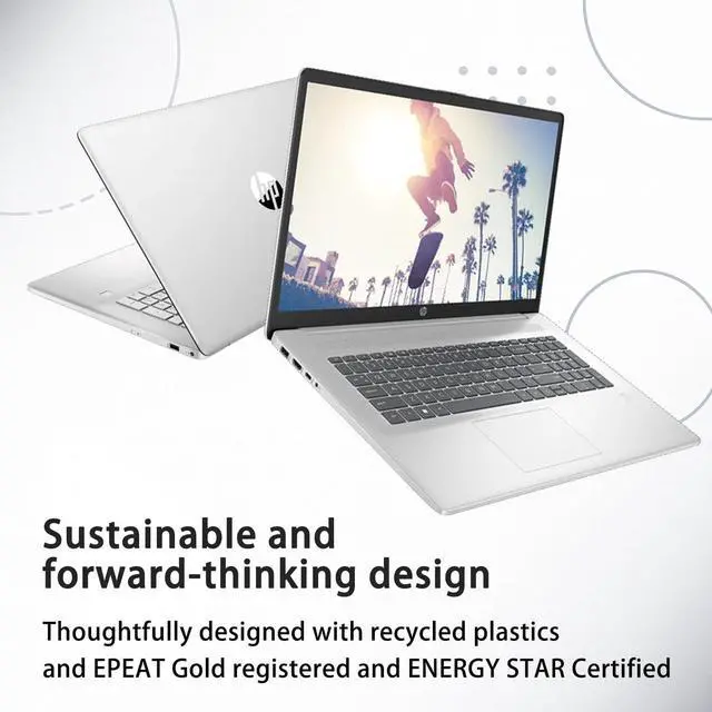 Alt view image 3 of 6 - HP 17t Performance Business Laptop, 17.3" FHD Display, Intel Core i7-1355U 10 Cores Processor, Intel Iris Xe Graphics, 32GB DDR4  1TB PCIe SSD, Fingerprint Reader, Wi-Fi 6, Backlit KB, Windows 11 Pro