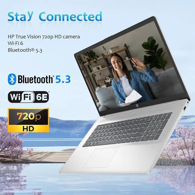 Alt view image 6 of 6 - HP 17t Performance Business Laptop, 17.3" FHD Display, Intel Core i7-1355U 10 Cores Processor, Intel Iris Xe Graphics, 32GB DDR4  1TB PCIe SSD, Fingerprint Reader, Wi-Fi 6, Backlit KB, Windows 11 Pro