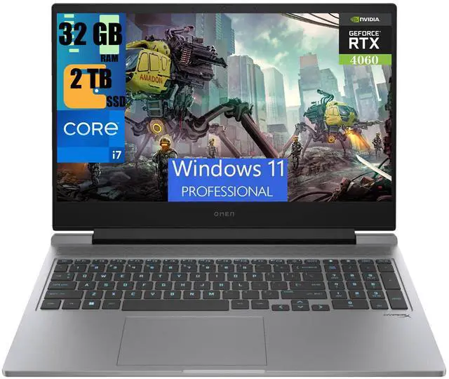 Main image of HP Omen 16 Gaming Laptop, 16.1" FHD 144Hz, Intel Core i7-14650HX 16-core Processor, Nvidia GeForce RTX 4060 8GB Graphic, 32GB DDR5  2TB PCIe SSD, RGB Backlit Thunderbolt, Windows 11 Pro