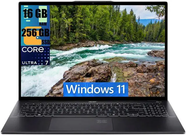 Main image of Acer Swift 16 Laptop, 16" 3k (2880x1800) OLED Touchscreen, Intel Ultra 7 256V 8-Core Processor, Intel Arc Graphics, 16GB  DDR4  256GB  PCIe SSD, Backlit KB, Fingerprint Reader,, Windows 11 Home