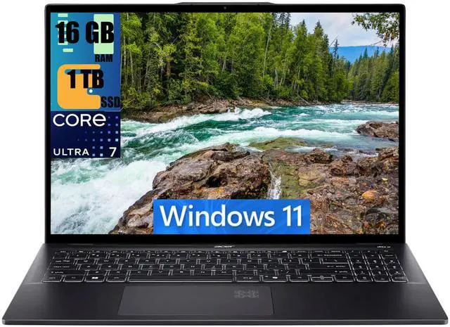Main image of Acer Swift 16 Laptop, 16" 3k (2880x1800) OLED Touchscreen, Intel Ultra 7 256V 8-Core Processor, Intel Arc Graphics, 16GB  DDR4  1TB PCIe SSD, Backlit KB, Fingerprint Reader,, Windows 11 Home