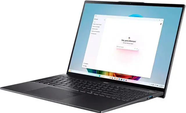 Alt view image 5 of 6 - Acer Swift 16 Laptop, 16" 3k (2880x1800) OLED Touchscreen, Intel Ultra 7 256V 8-Core Processor, Intel Arc Graphics, 16GB  DDR4  2TB PCIe SSD, Backlit KB, Fingerprint Reader,, Windows 11 Pro