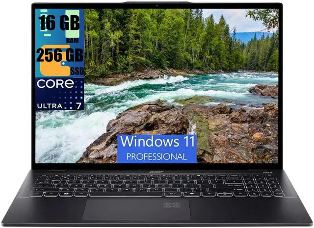 Main image of Acer Swift 16 Laptop, 16" 3k (2880x1800) OLED Touchscreen, Intel Ultra 7 256V 8-Core Processor, Intel Arc Graphics, 16GB  DDR4  256GB  PCIe SSD, Backlit KB, Fingerprint Reader,, Windows 11 Pro
