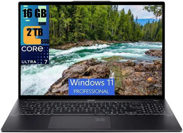 Main image of Acer Swift 16 Laptop, 16" 3k (2880x1800) OLED Touchscreen, Intel Ultra 7 256V 8-Core Processor, Intel Arc Graphics, 16GB  DDR4  2TB PCIe SSD, Backlit KB, Fingerprint Reader,, Windows 11 Pro