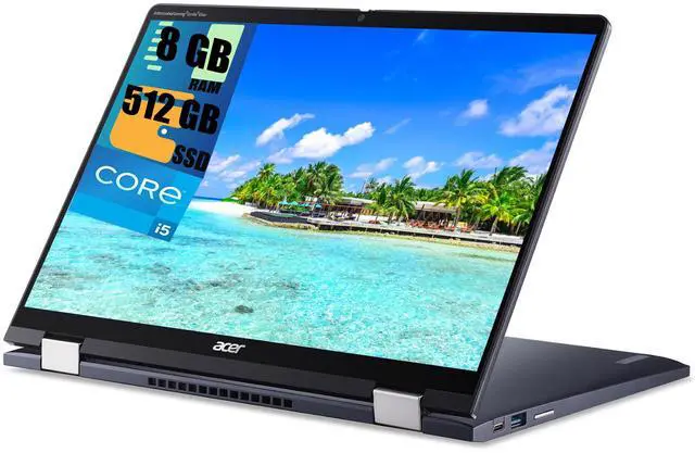 Main image of Acer Chromebook Spin 714 2-in-1 Laptop, 14" FHD+ (1920x1200) Touchscreen, Intel 10-core i5-1235U Processor, Intel Iris Xe Graphics, 8GB  DDR4  512GB  PCIe SSD, Backlit KB, Windows 11 Pro