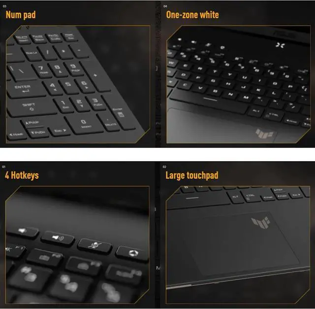Alt view image 6 of 6 - ASUS TUF A16 Gaming Laptop, 16" FHD+ (1920x1200) 165Hz Display, AMD Ryzen 7 7735HS 8 Cores Processor, AMD Radeon RX7600S Graphics, 32GB DDR5  1TB PCIe SSD, Backlit Keyboard, Windows 11