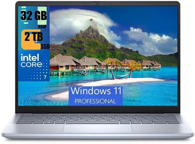 Main image of Dell Inspiron 14 5440 Business Laptop, 14" 2.2K (2240 x 1400) Display, Intel 10-core Core 7 150U Processor, Intel Graphics, 32GB DDR4  2TB PCIe SSD, Fingerprint Reader, Windows 11 Pro