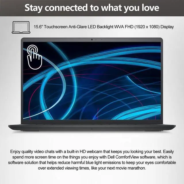 Alt view image 4 of 6 - DELL Inspiron 15 3530 Business Laptop, 15.6" FHD Touchscreen, Intel Core i5-1335U 10 Cores Processor, Intel Iris Xe Graphics, 32GB DDR4  2TB PCIe SSD, Webcam, HDMI, Wi-Fi 6, Windows 11 Pro