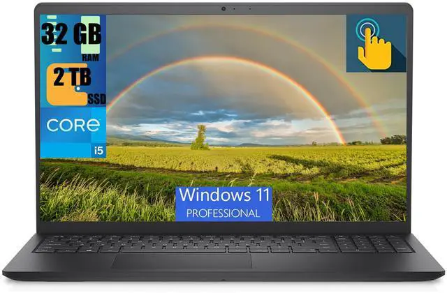 Main image of DELL Inspiron 15 3530 Business Laptop, 15.6" FHD Touchscreen, Intel Core i5-1335U 10 Cores Processor, Intel Iris Xe Graphics, 32GB DDR4  2TB PCIe SSD, Webcam, HDMI, Wi-Fi 6, Windows 11 Pro