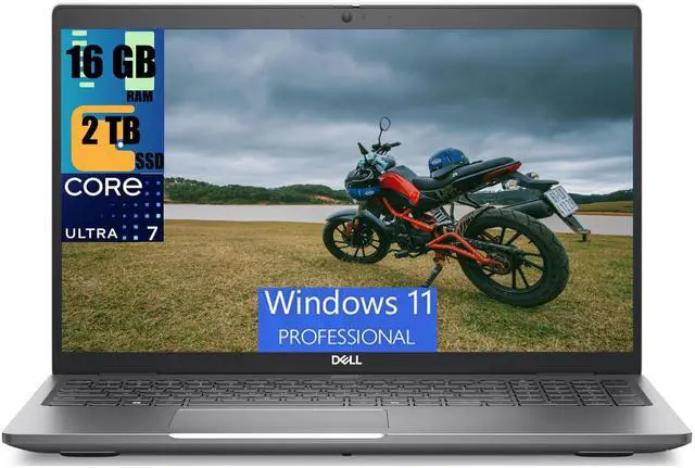 Main image of Dell Latitude 5550 15 Business AI Laptop, 15.6" FHD (1920x1080) Display, Intel Core Ultra 7 155U 12-Cores Processor, Intel Graphics, 16GB DDR4  2TB PCIe SSD, Backlit KB, Wi-Fi 6E, Windows 11 Pro