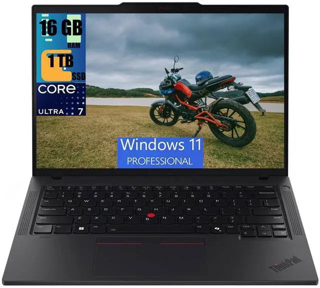 Main image of Lenovo ThinkPad T14 Gen 5 Business Laptop, 14.0" WUXGA (1920x1200) Display, Intel Core Ultra 7 155U 12-Cores Processor, Intel Graphics, 16GB DDR4  1TB PCIe SSD, Backlit KB, Fingerprint, Windows 11 Pro