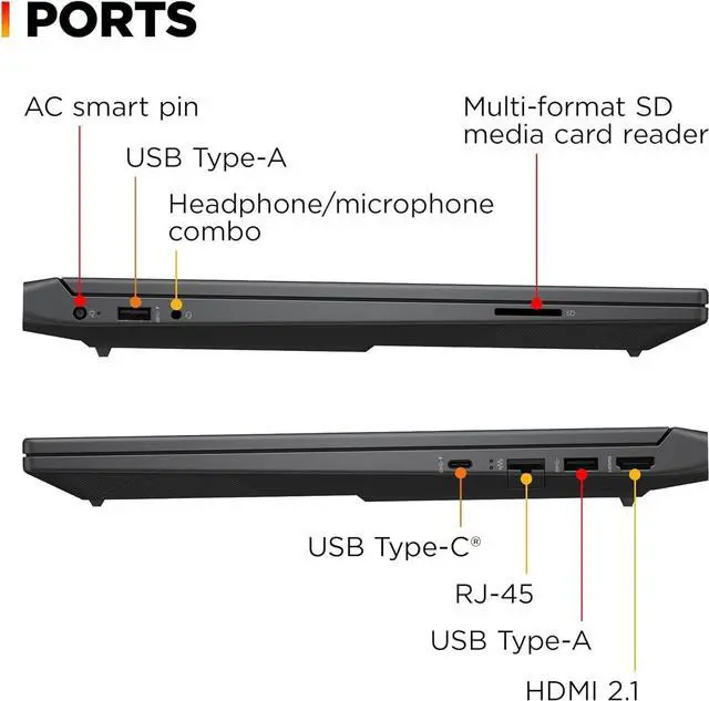 Alt view image 5 of 6 - HP Victus 15 Gaming Laptop, 15.6" FHD (1920 x 1080) Display, Intel Core i5-12500H 12 Cores Processor, NVIDIA GeForce RTX 3050 4GB Graphic, 32GB DDR4  512GB PCIe SSD, Backlit Keyboard, Windows 11