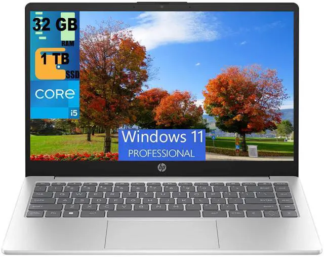 Main image of HP 17 Laptop, 17.3" FHD (1920 x 1080) Display, Intel Core i5-1335U 10-Cores Processor, Intel Iris Xe Graphics, 32GB DDR4  1TB PCIe SSD, Wi-Fi 6, Backlit Keyboard, Windows 11 Pro