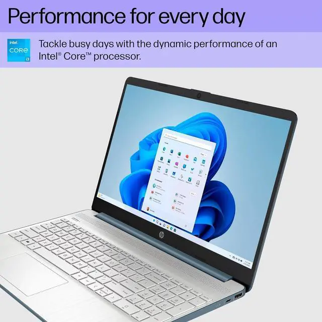 Alt view image 3 of 6 - HP 15 Laptop, 15.6" HD Display, Intel Core i3-1115G4 2 Cores Processor, Intel UHD Graphics, 16GB DDR4  512GB PCIe SSD, Wi-Fi, SD Card Reader, HDMI, Webcam, Windows 11