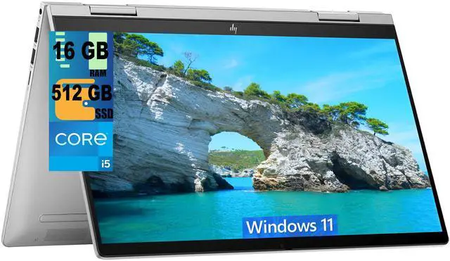 Main image of HP Envy x360 2-in-1 14 Laptop, 14" FHD Touchscreen, Intel Core i5-1335U 10-Core Processor, Intel Iris Xe Graphics, 16GB DDR4  512GB PCIe SSD, Backlit Keyboard, Fingerprint Reader, Windows 11