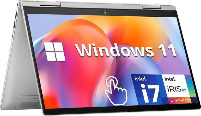 Alt view image 2 of 6 - HP Envy x360 2-in-1 14 Laptop, 14" FHD Touchscreen, Intel Core i7-1355U 10-Core Processor, Intel Iris Xe Graphics, 16GB  DDR4  512GB   PCIe SSD, Backlit KB, Windows 11 Pro,Microsoft Office License