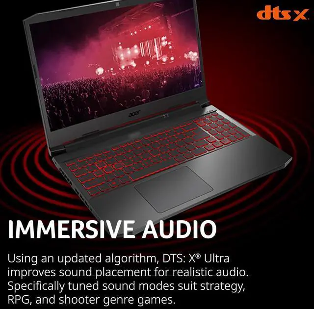 Alt view image 3 of 6 - Acer Nitro 5 15 Gaming Laptop, 15.6" FHD 144Hz Display, Intel Core i7-11800H 8 cores, RTX 3050 Ti 4GB GDDR6, 64GB DDR4  2TB PCIe SSD, Wi-Fi 6 Backlit KB, Windows 11 Pro,Microsoft Office License