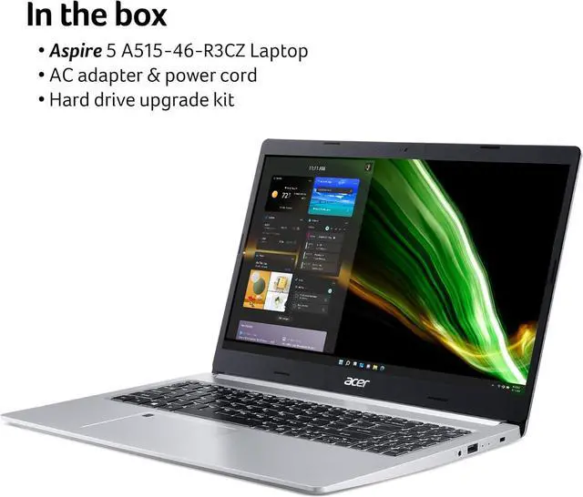 Alt view image 4 of 6 - Acer Aspire 5 15 Slim Laptop, 15.6" FHDDisplay, AMD Ryzen 7 3700U Quad-Core Processor, AMD Radeon Graphics, 40GB DDR4  512GB PCIe SSD, Backlit KB Fingerprint, Windows 11,Microsoft Office License