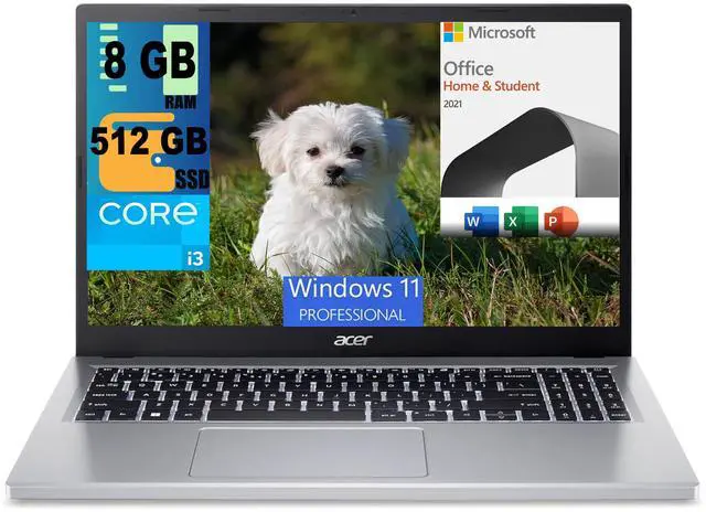 Main image of Acer Aspire Go 15 Slim Laptop, 15.6" Full HD Display, Intel Core i3-N305 8 Cores Processor, Intel UHD Graphics, 8GB  DDR4  512GB  PCIe SSD, Bluetooth 5.1, Windows 11 Home,Microsoft Office License