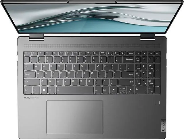 Alt view image 6 of 6 - Lenovo Yoga 7i 2-in-1 16 Laptop, 16" 2.5K Touchscreen, Intel Core i5-1240P 10-Core processor, Iris Xe Graphics, 8GB  DDR4  2TB PCIe SSD, Backlit KB, FR, Windows 11 Home,Microsoft Office License