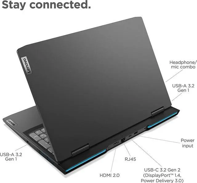 Alt view image 4 of 5 - Lenovo IdeaPad 3 15 Gaming Laptop, 15.6" FHD Display, AMD Ryzen 5 6600H 6 Core processor, GeForce GTX 3050 4GB GDDR6, 32GB DDR5  512GB PCIe SSD, Wi-Fi 6 + BT5.1, Windows 11,Microsoft Office License