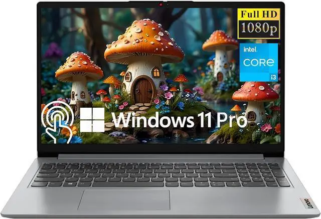 Alt view image 2 of 6 - Lenovo Ideapad 1i 15 Laptop, 15.6" FHD Touchscreen, Intel Core i3-1215U 6-core processor, Intel UHD Graphics, 20GB DDR4  2TB PCIe SSD, Wi-Fi, Windows 11,Microsoft Office License