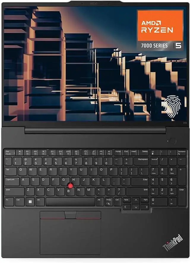 Alt view image 3 of 6 - Lenovo ThinkPad E16 Laptop, 16" FHD+ Display, AMD Ryzen 5 7530U 6 Cores Processor, AMD Radeon Graphics, 24GB DDR4  1TB PCIe SSD, Fingerprint Reader, Wi-Fi 6, Windows 11