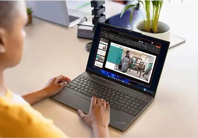Alt view image 6 of 6 - Lenovo ThinkPad E16 Laptop, 16" FHD+ Display, AMD Ryzen 5 7530U 6 Cores Processor, AMD Radeon Graphics, 24GB DDR4  1TB PCIe SSD, Fingerprint Reader, Wi-Fi 6, Windows 11