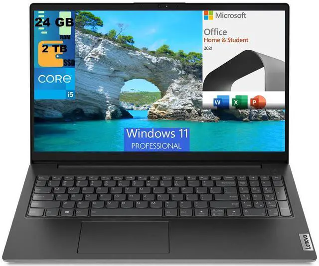 Main image of Lenovo V15 Gen 4 Business Laptop, 15.6" FHD Display, Intel Core i5-13420H 8 Cores Processor, Intel UHD Graphics, 24GB DDR4  2TB PCIe SSD, Webcam, Wi-FiWindows 11 Pro,Microsoft Office License