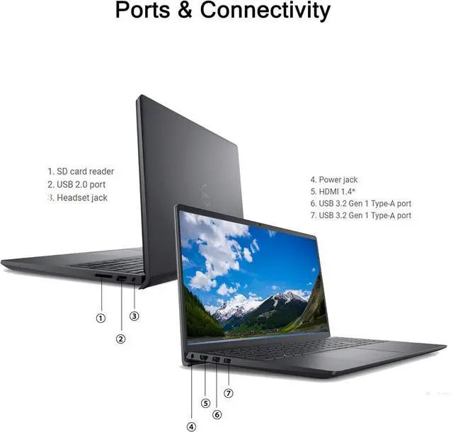 Alt view image 6 of 6 - Dell Inspiron 3520 15 Laptop, 15.6" Full HD (1920x1080) Display, Intel Core i7-1255U 10-Core Processor, Iris Xe Graphics, 16GB DDR4  512GB PCIe SSD, Wi-Fi 6, Windows 11,Microsoft Office License