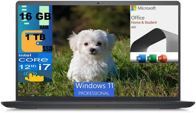 Main image of Dell Inspiron 3520 15 Laptop, 15.6" FHD Touchscreen, Intel Core i7-1255U 10 Cores Processor, Intel Iris Xe Graphics, 16GB DDR4  1TB PCIe SSD, Webcam, Wi-Fi 6, Windows 11 Pro,Microsoft Office License