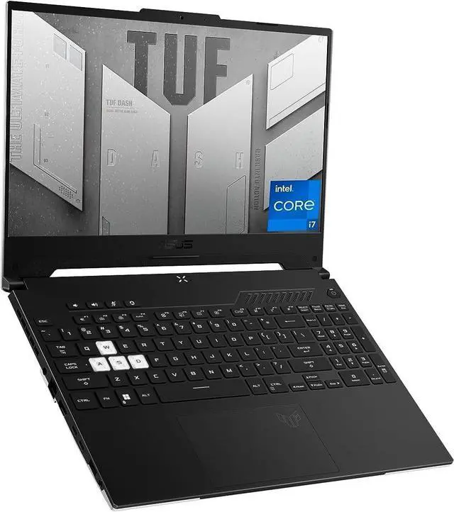 Alt view image 3 of 6 - ASUS TUF Dash 15 Gaming Laptop, 15.6" 144Hz FHD Display, Intel Core i7-12650H 10 cores Processor, RTX 3060 6GB GDDR6, 32GB DDR5  2TB PCIe SSD, Backlit KB, Windows 11 Pro,Microsoft Office License