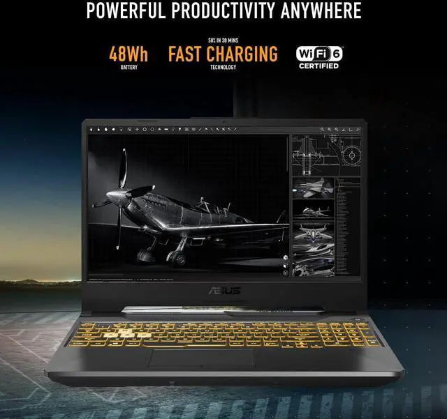 Alt view image 4 of 6 - ASUS TUF Gaming F15 Gaming Laptop, 15.6" 144Hz FHD Display, Intel Core i5-11400H 6 cores Processor, RTX 2050 4GB GDDR6, 32GB DDR4  4TB PCIe SSD, Wi-Fi 6, Windows 11 Pro,Microsoft Office License