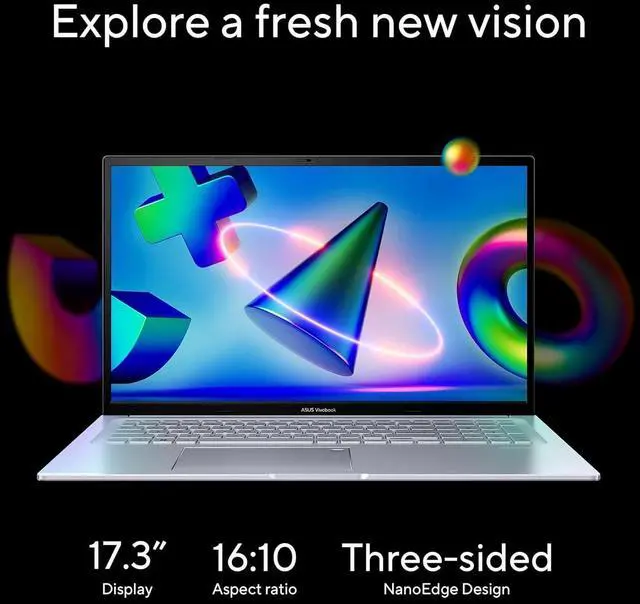 Alt view image 5 of 6 - ASUS Vivobook 17X Laptop, 17.3" FHD Display, Intel Core i9-13900H 14 cores Processor, Intel Iris Xe graphics, 32GB DDR4  512GB PCIe SSD, Wi-Fi 6E, Windows 11 Pro,Microsoft Office License