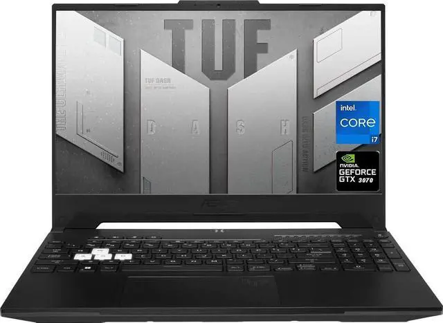 Main image of ASUS TUF Dash F15 Gaming Laptop, 15.6" FHD 144Hz Display, Intel Core i7-12650H 10 cores Processor, NVIDIA GeForce RTX 3070 8GB GDDR6, 32GB DDR5  512GB PCIe SSD, Bluetooth, Wifi6, Windows 11