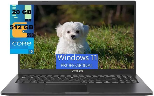 Main image of ASUS Vivobook 15 Laptop, 15.6" FHD (1920 x 1080) Display, Intel Core i5-1135G7 4 Cores Processor, Intel Iris Xe Graphics, 20GB DDR4  512GB PCIe SSD, WiFi, Bluetooth, Windows 11 Pro