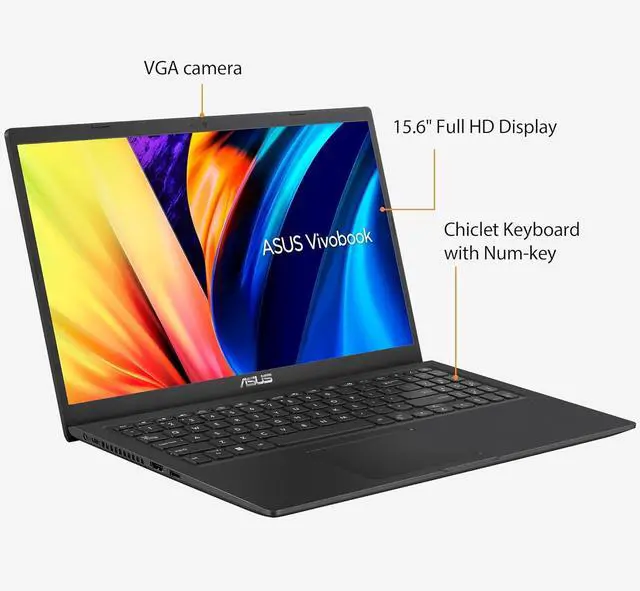 Alt view image 3 of 6 - ASUS Vivobook 15 Laptop, 15.6" FHD (1920 x 1080) Display, Intel Core i5-1135G7 4 Cores Processor, Intel Iris Xe Graphics, 20GB DDR4  512GB PCIe SSD, WiFi, Bluetooth, Windows 11 Pro