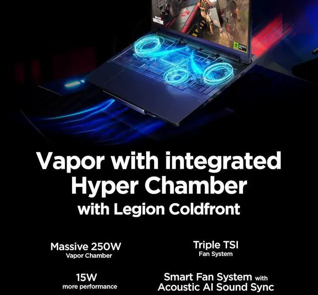 Alt view image 4 of 6 - Lenovo Legion Pro 7i 16 Gaming Laptop, 16" 2.5K WQXGA OLED Display, Intel Core Ultra 9 275HX 24 Cores Processor, RTX 5070 Ti 12 GB, 64GB DDR5  4TB PCIe SSD,Windows 11 Pro ,Office 2024 License