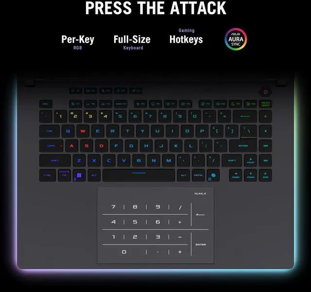 Alt view image 4 of 6 - ASUS ROG Strix G16 Gaming Laptop, 16" 2.5K 240Hz, Intel Ultra 9 275HX 24 cores Processor, NVIDIA GeForce RTX 5070 Ti 12GB GDDR7, 64GB DDR5  2TB PCIe SSD, Windows 11 Pro ,Office 2024 License