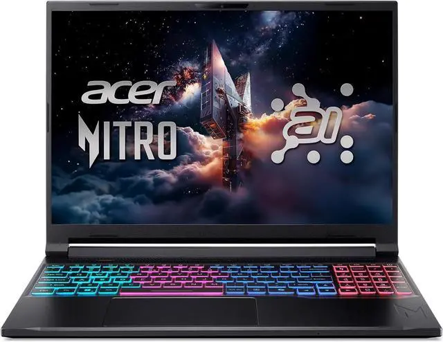 Main image of Acer Nitro 16 Gaming Laptop, 16" WUXGA 180Hz Display, AMD Ryzen 7 260 Octa-Core Processor, NVIDIA GeForce RTX 5060 8 GB GDDR7, 32GB DDR5 512GB PCIe SSD, Wi-Fi 6, Windows 11 ,Office 2024 License