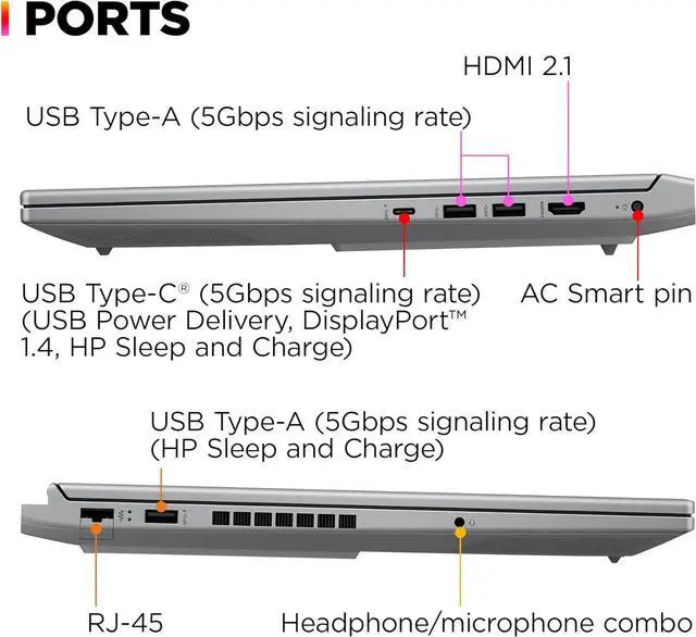 Alt view image 4 of 6 - HP OMEN 16 Gaming Laptop, 16" FHD Display, Intel Core i7-14700HX 20 Cores Processor, NVIDIA GeForce RTX 4060 8 GB GDDR6, 32GB DDR5  2TB PCIe SSD, RGB Backlit KB, Windows 11 Pro ,Office 2024 License